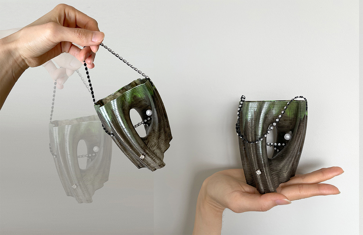 Yitong Zhao - 3D-Printing Embellished Bag in the Hand., photo by Yitong Zhao