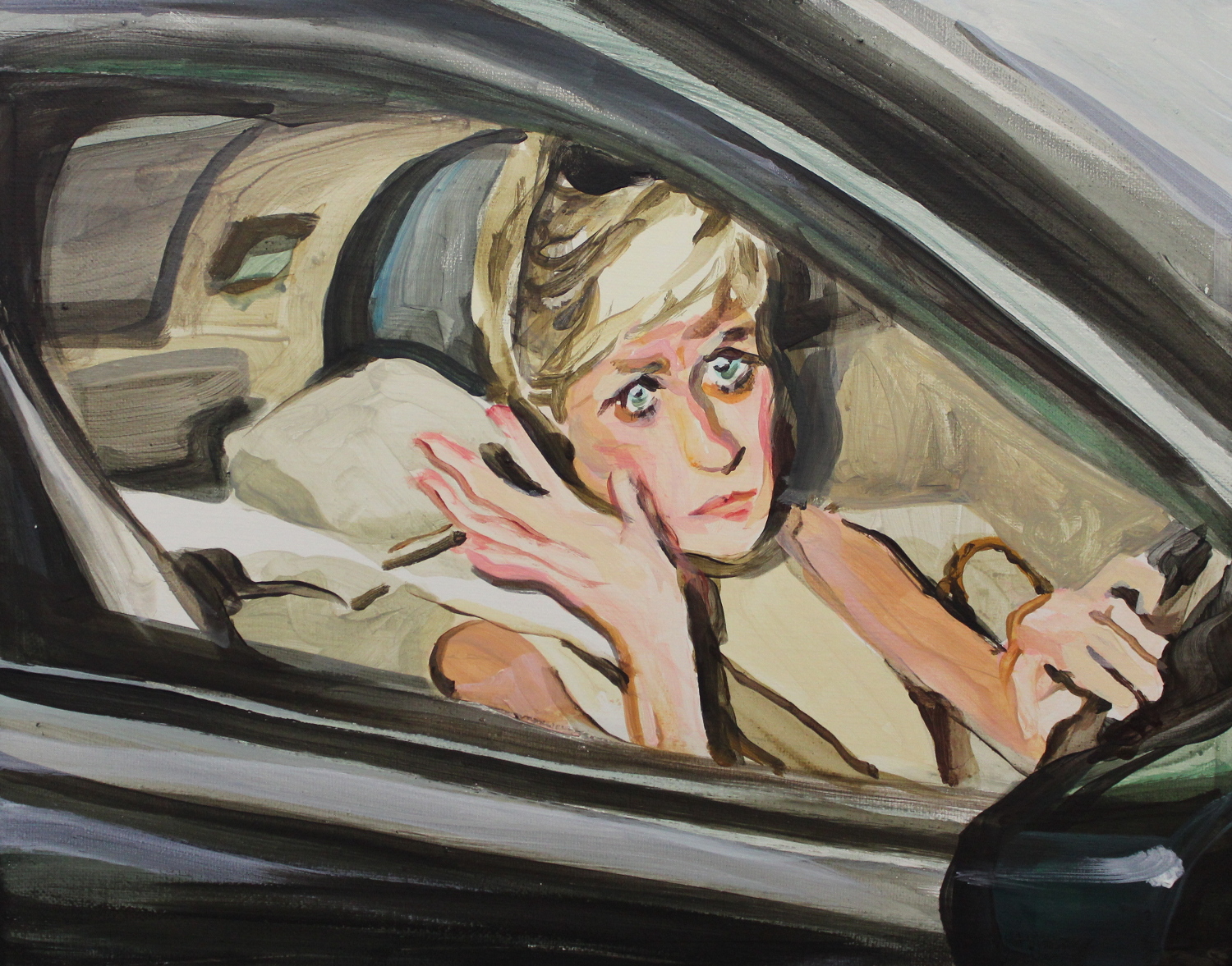 Laura Collins - Princess Diana Waving While Driving