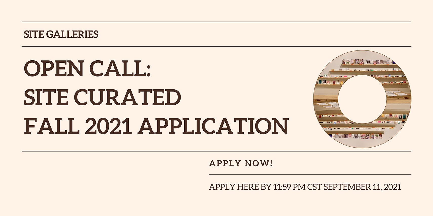 SITE Curated Open Call Fall 2021 Website Banner